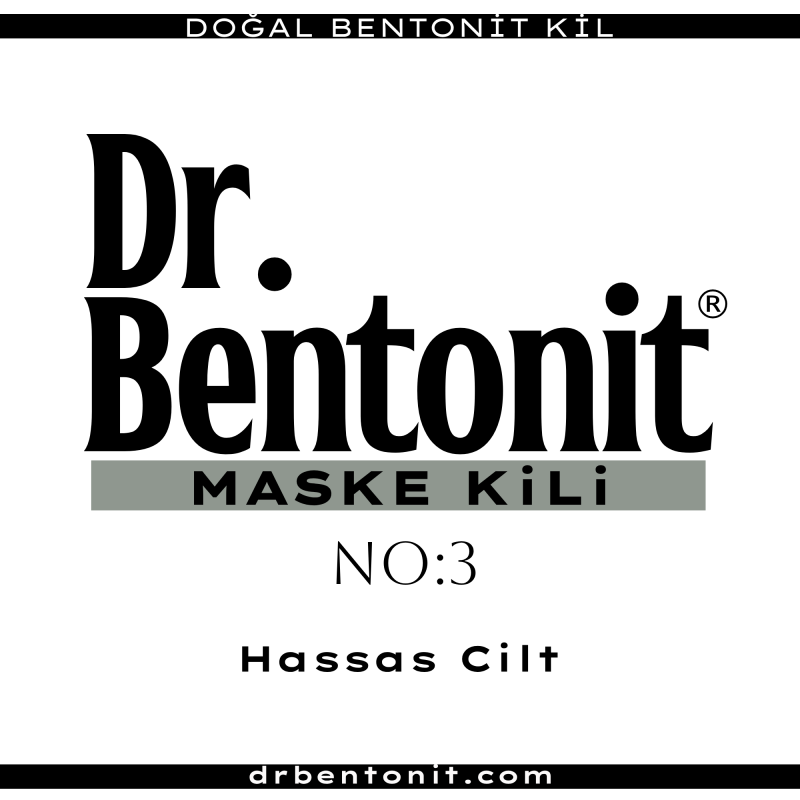 Dr. Bentonit NO:3 Hassas Cilt Kaolin Maske Kili + Termal Su